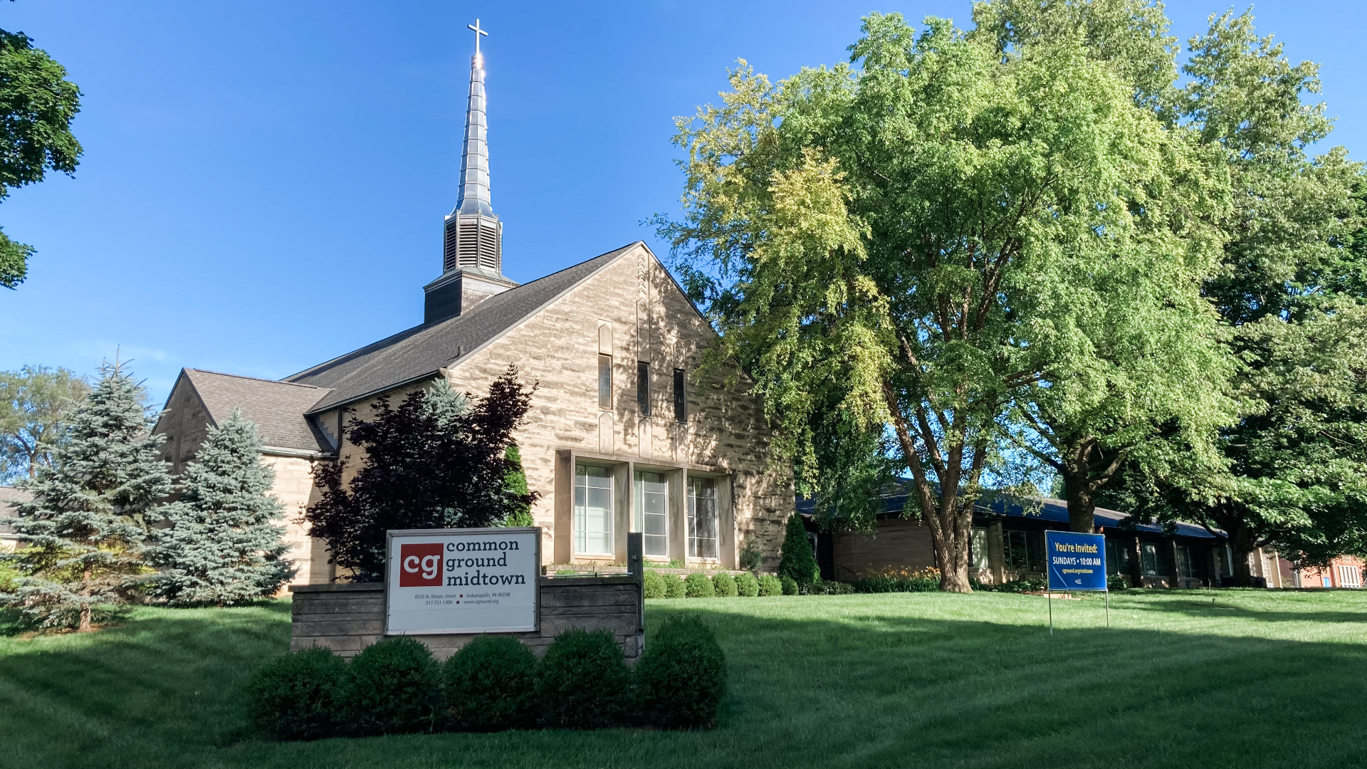 Exterior of Common Ground Midtown church at 4550 N. Illinois Street, future home of Patterns Early Learning Center